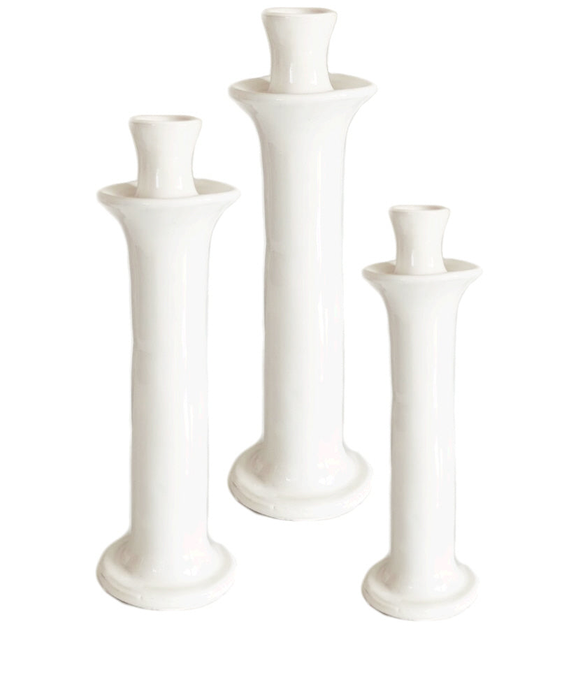 Bougeoir droit blanc moderne Tamegroute