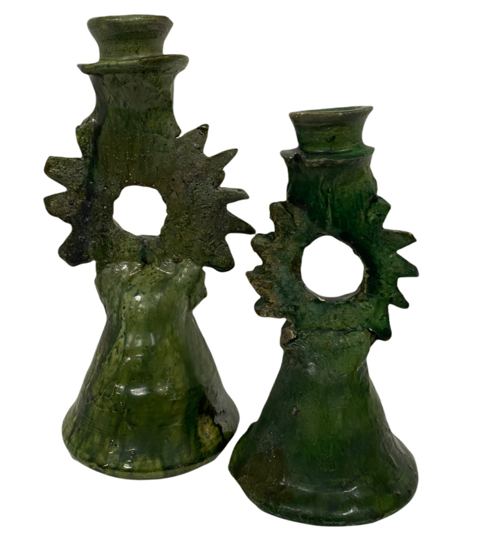 Authentic Tamegroute sun candlestick