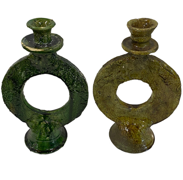 Authentischer Tamegroute Kerzenleuchter rund