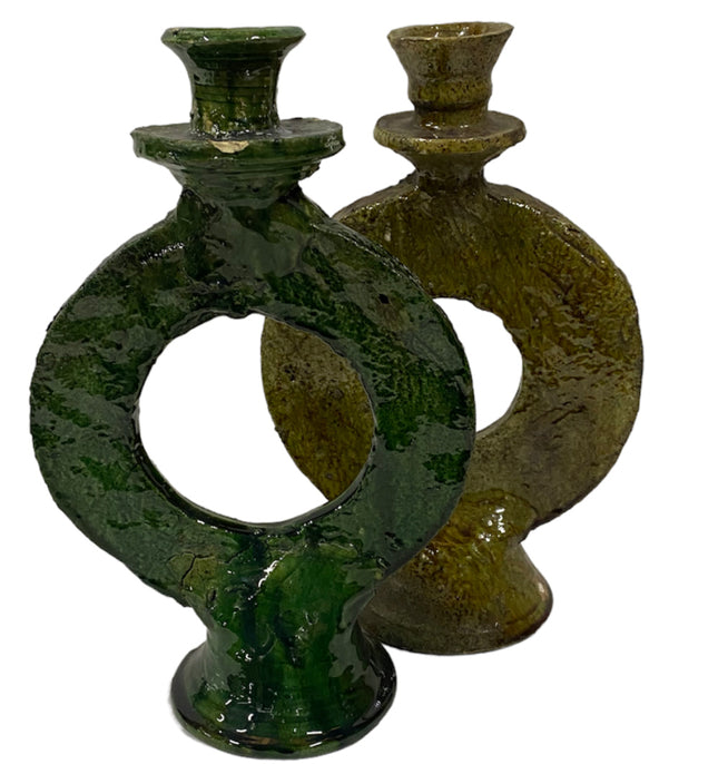 Authentischer Tamegroute Kerzenleuchter rund