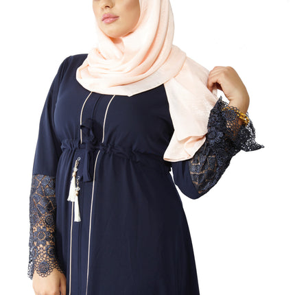 Luxuriöse Spitzen-Abaya