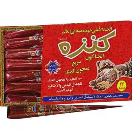 Henna cones tube rood - kanza