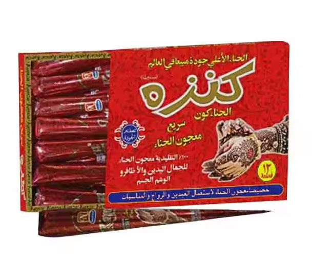 Kanza henna cones rood – henna tube met kant-en-klare hennapasta