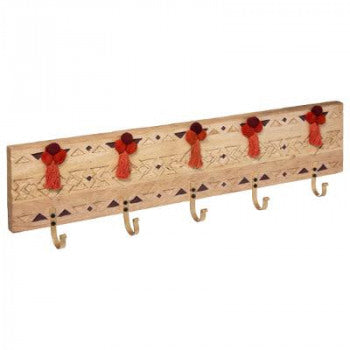 Garderobenhaken – 5 Haken Mangoholz