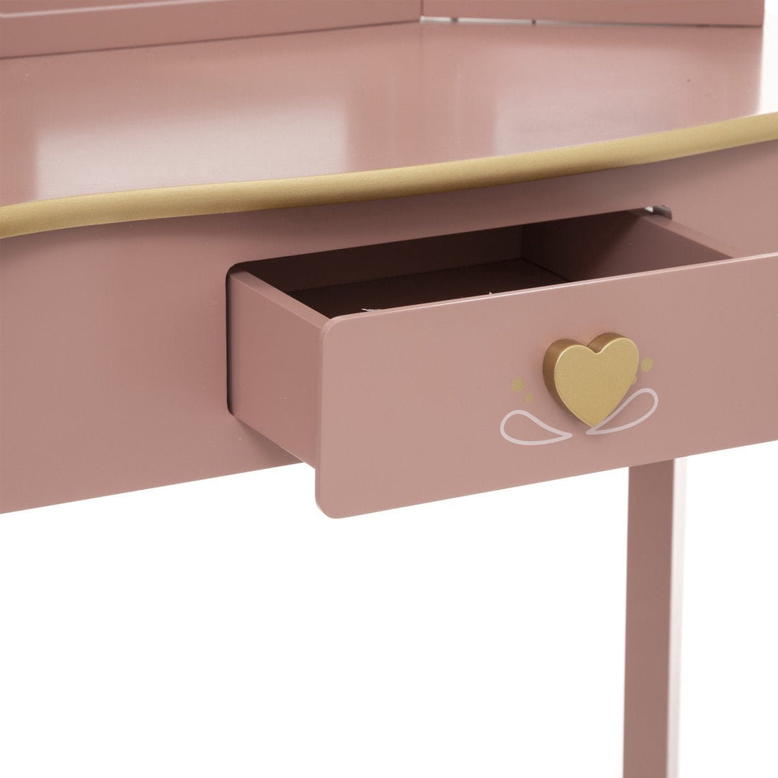 Sphera Coiffeuse avec Tabouret pour Enfants - 59,5 x 29 x 98,5 cm - Rose