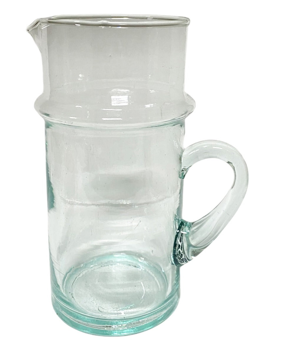 Marokkaanse beldi karaf met oor – mondgeblazen gerecycled glas, 20 cm – foto 5
