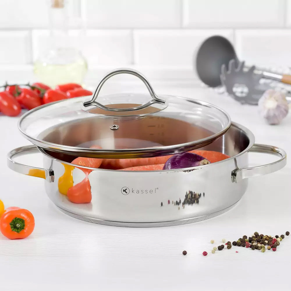 Kassel Alice – Faitout avec couvercle - Ø 24 cm – Inox