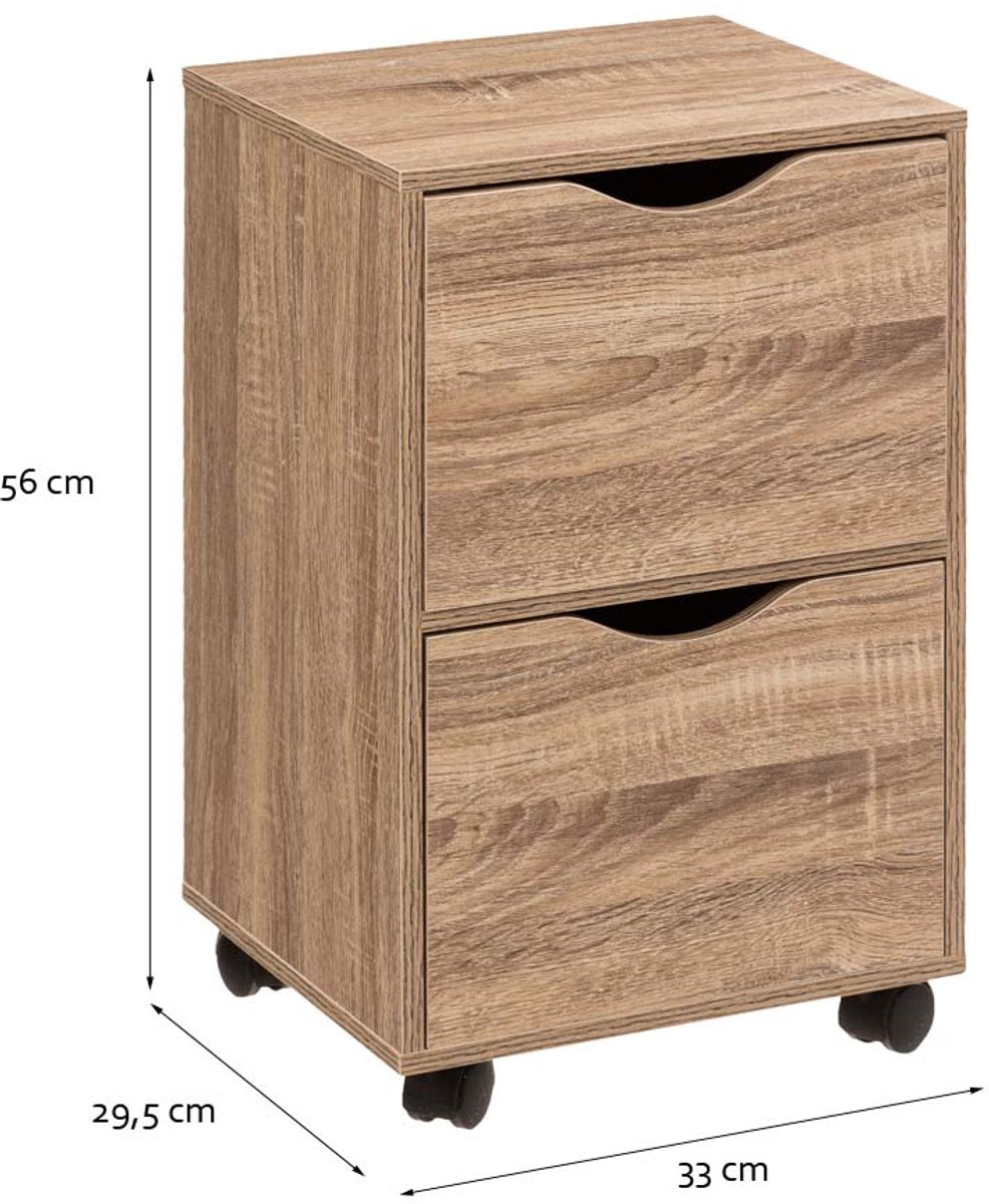 Cavalier Wooden Cabinet on Wheels