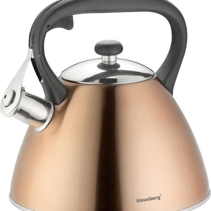 Klausberg KB-7209 Flötenkessel - 3L - Edelstahl - alle Herdarten