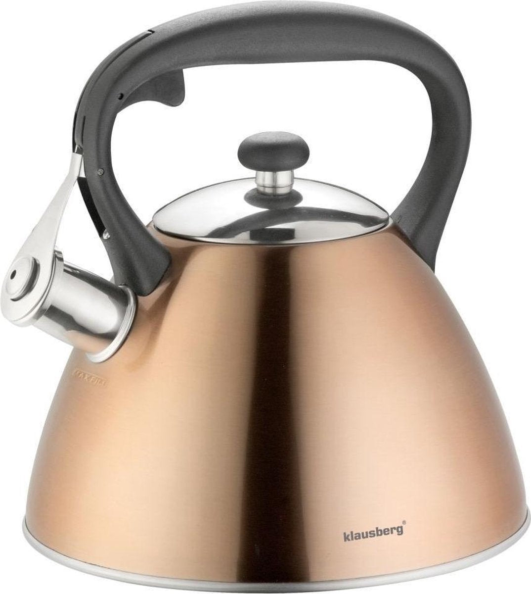 Klausberg KB-7209 fluitketel koper – 3 liter, RVS, ook voor inductie – foto 2