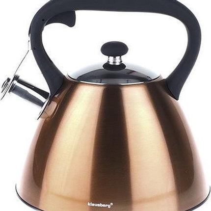 Klausberg KB-7209 Flötenkessel - 3L - Edelstahl - alle Herdarten