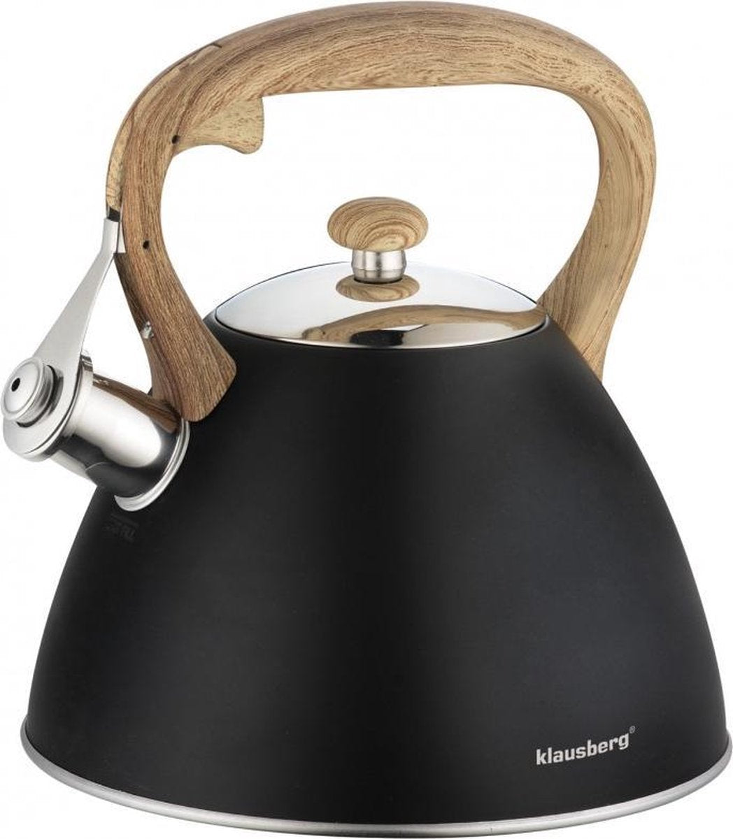 Klausberg KB-7262 bouilloire sifflante - 3L - inox - toutes sources de chaleur