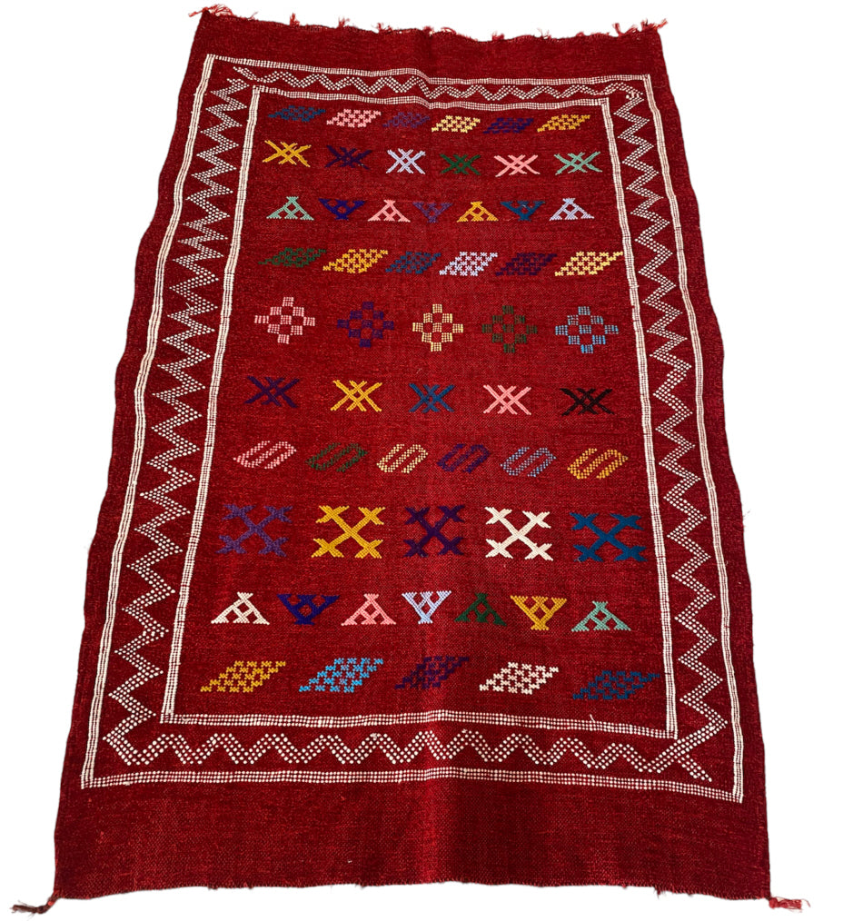 Tapis Kilim marocain coloré 150 x 90 cm