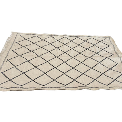 Flachgewebter marokkanischer Berber-Kelim-Teppich 145 x 95 cm