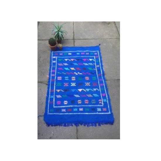 Kilim rug blue 150 x 90 cm