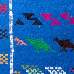 Kilim rug blue 150 x 90 cm