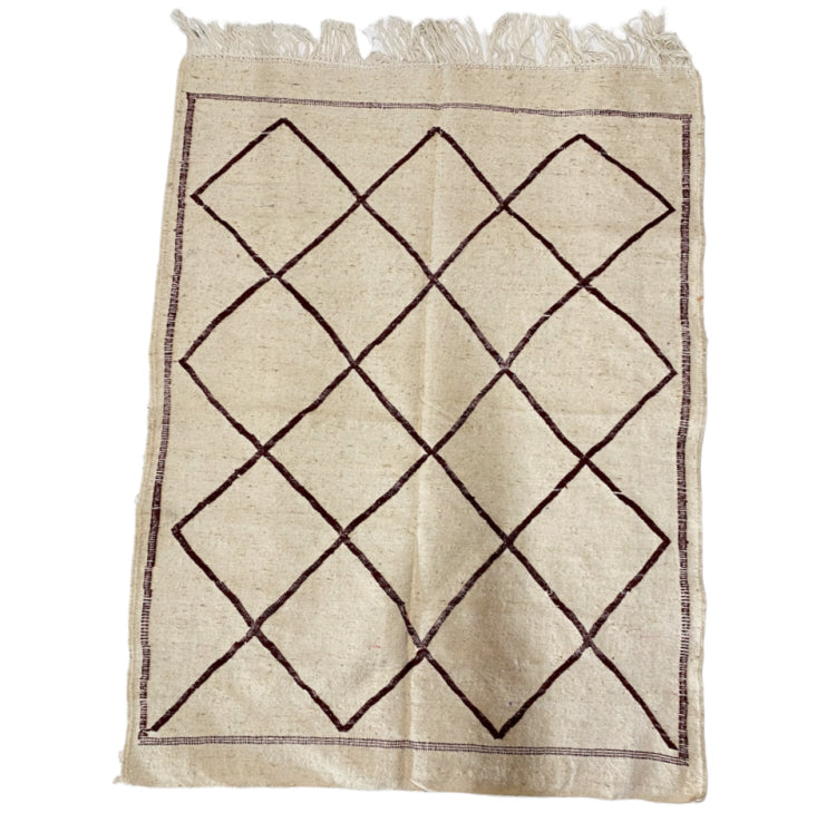 Marokkaanse kelim – handgeweven vloerkleed van 100% wol, 140 x 105 cm – foto 2