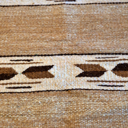 Handgewebter Kelim-Teppich / Teppich – 100 % Wolle – 70 x 140 cm – Natur