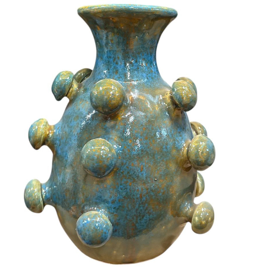 Ceramic Vase with Spherical Structure – Handmade Design