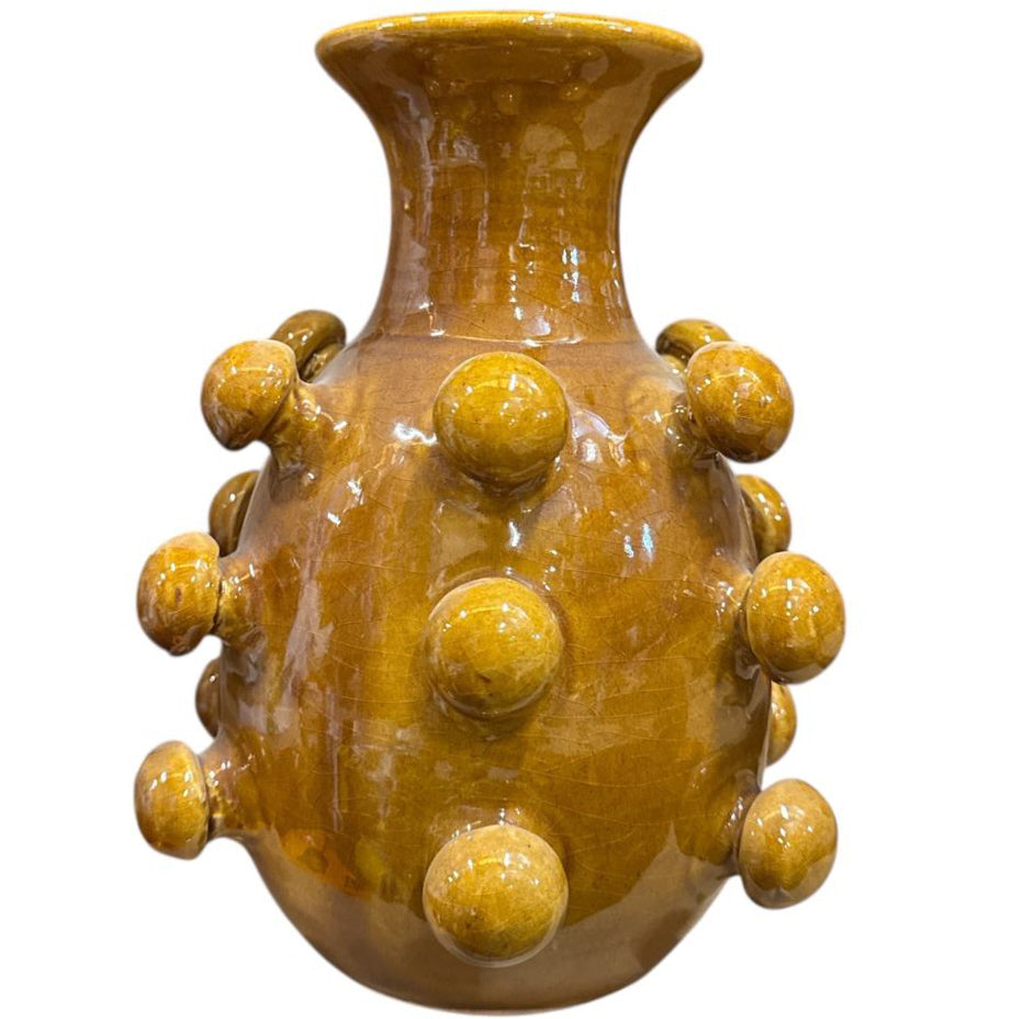 Ceramic Vase with Spherical Structure – Handmade Design