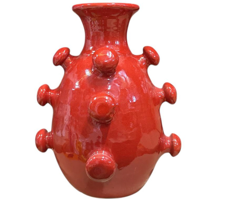 Ceramic Vase with Spherical Structure – Handmade Design