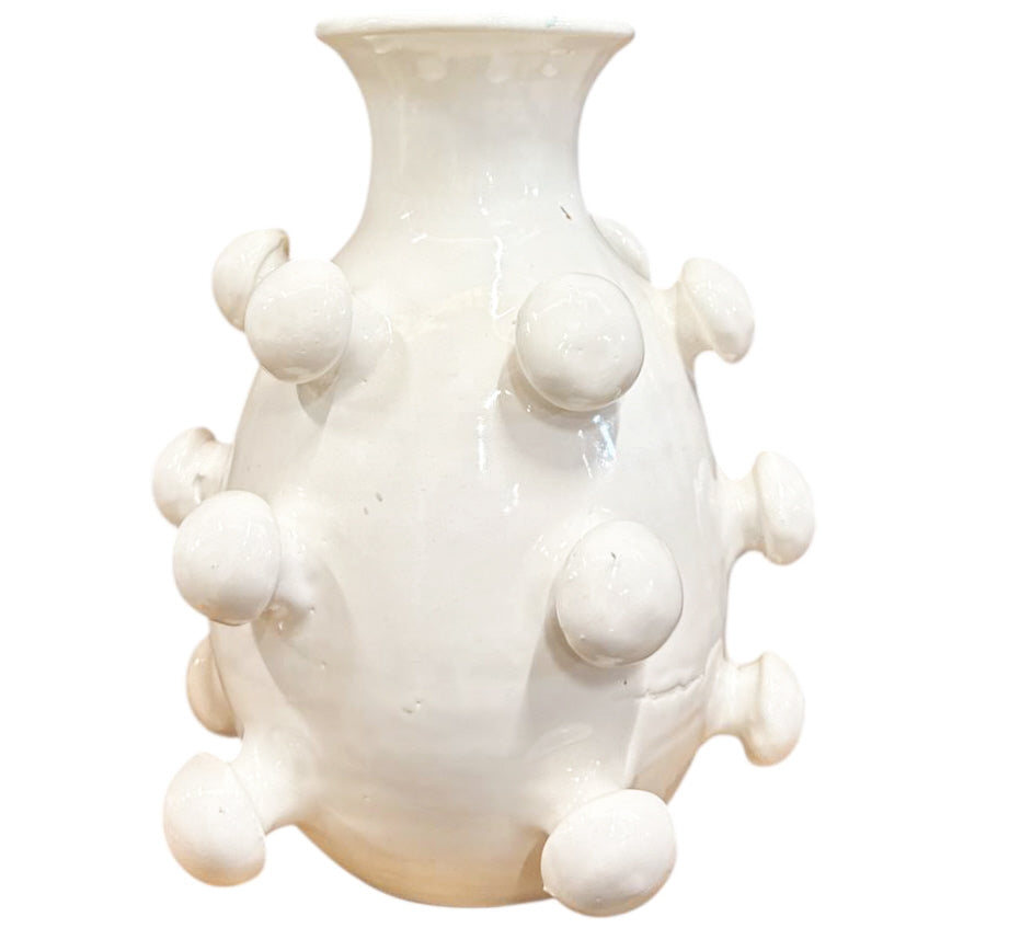 Ceramic Vase with Spherical Structure – Handmade Design