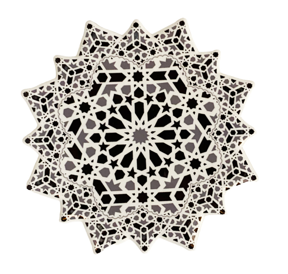 Sous-verre mosaïque géométrique en céramique