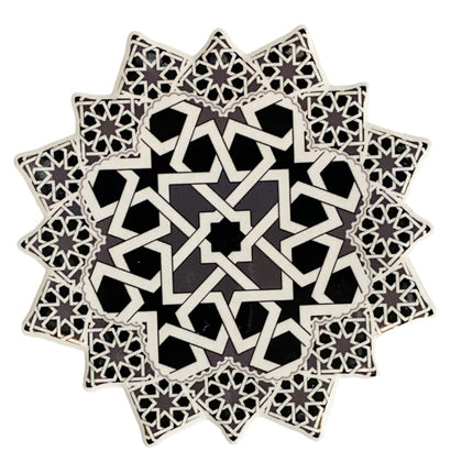 Marokkanischer geometrischer Mosaikuntersetzer