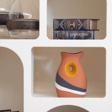 Keramikvase - Handgefertigt - Ziergefäß - 20 cm