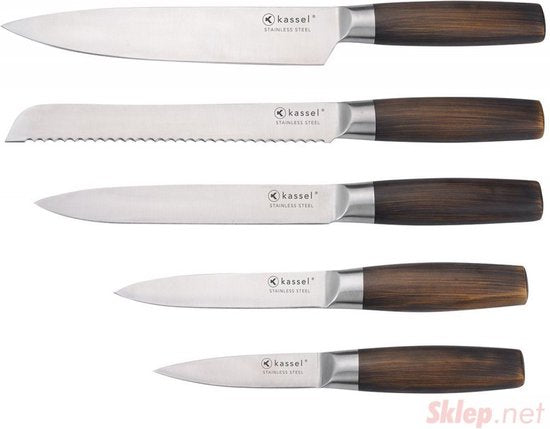Kessel - Knife set - 6-piece - brown - magnetic block