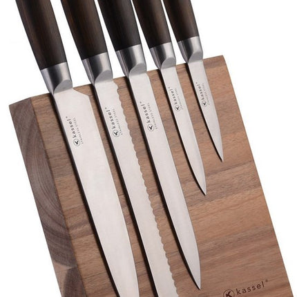 Kessel - Messerset - 6-teilig - braun - Magnetblock