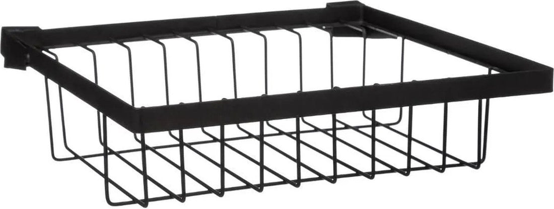 Organisateur de cuisine - égouttoir 2-en-1 noir 58 x 51 cm en métal