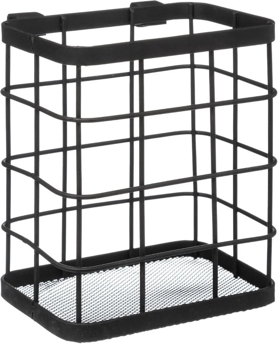 Organisateur de cuisine - égouttoir 2-en-1 noir 58 x 51 cm en métal