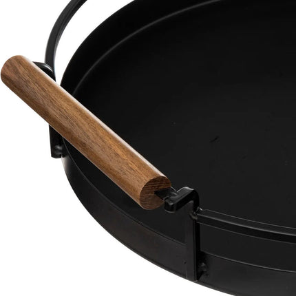 Serviertablett mit erhöhtem Rand - Metall - Ø 36 cm