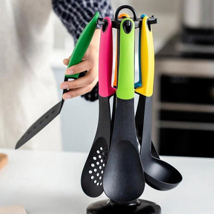 7-teiliges Küchenhelfer-Set mit Ständer