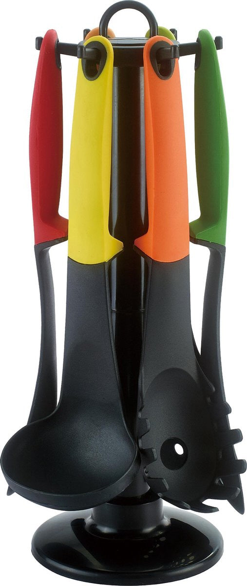 7-piece kitchen utensil set with stand