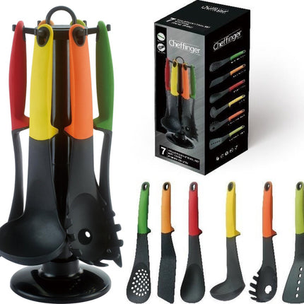 7-teiliges Küchenhelfer-Set mit Ständer