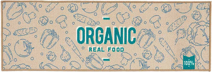 Küchenläufer Organic Real Food - Beige/Grün - 40x120 cm