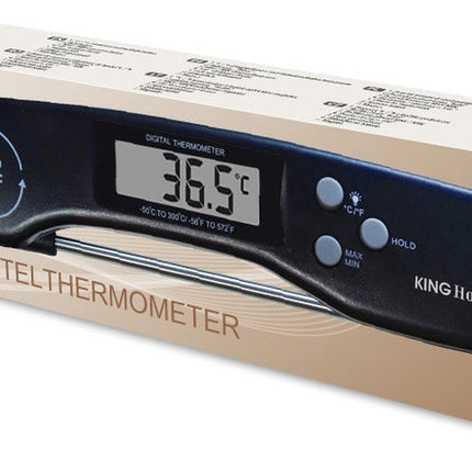 Elektronische keukenthermometer - zwart - vleesthermometer