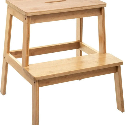 Bambus-Küchentreppe mit 2 Stufen 47 cm