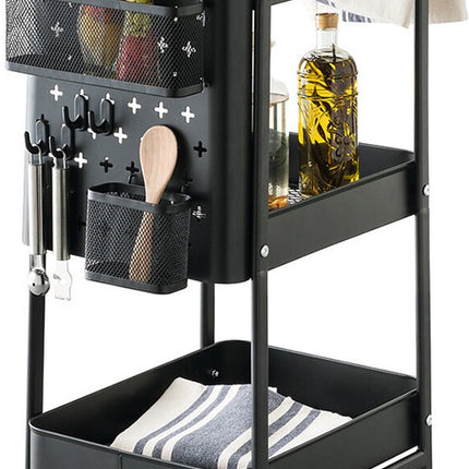 Keukentrolley zwart incl. accessoires