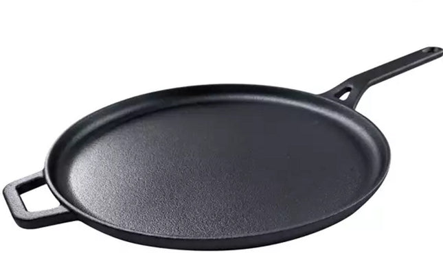 Kinghoff KH1895 Gusseiserne Pfannkuchenpfanne - Ø29 cm, Ideal zum Backen, Braten und Grillen