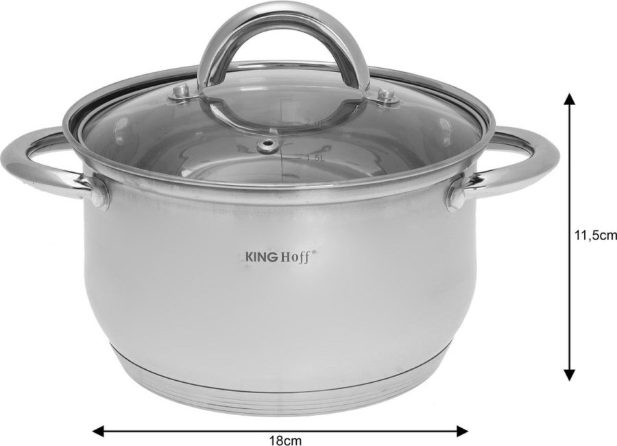 Batterie de casseroles - 12 pièces - Acier inoxydable - Tous feux