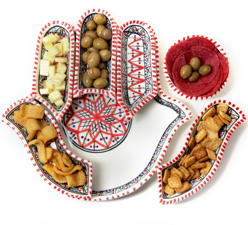 Khamsa bowl and serving set