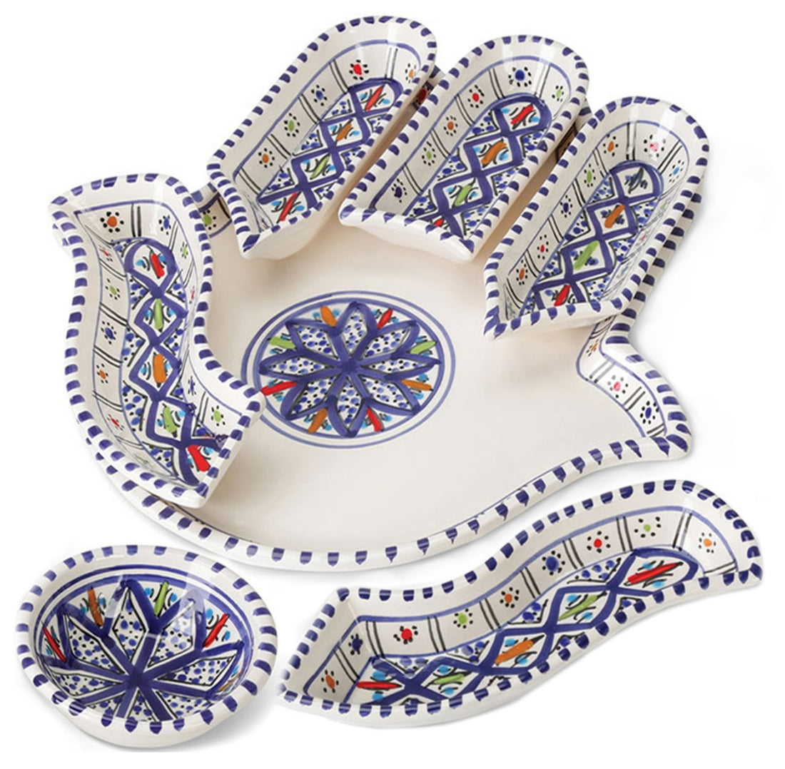 Khamsa dipping and serving set