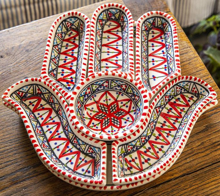 Khamsa bowl and serving set