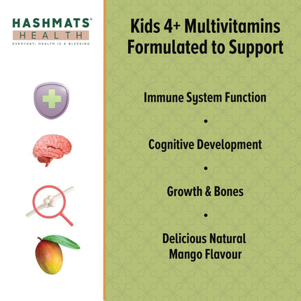 Halal Kinder-Multivitamine Mango - 22 Nährstoffe von HASHMATS®