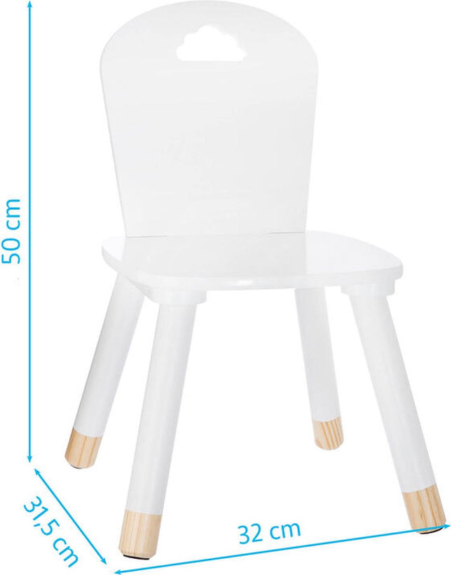 Atmosphera Kids Kinderstuhl Weiß – 50x30x30 cm