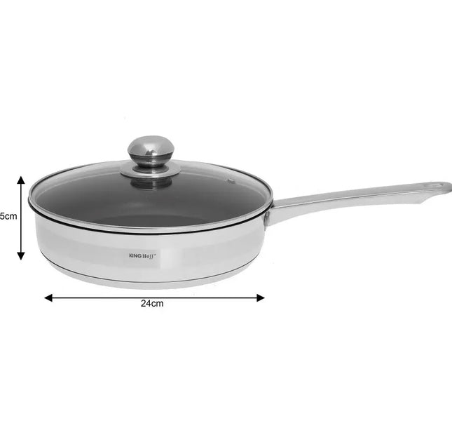 Kinghoff Hoogwaardig RVS steel pan Ø24CM