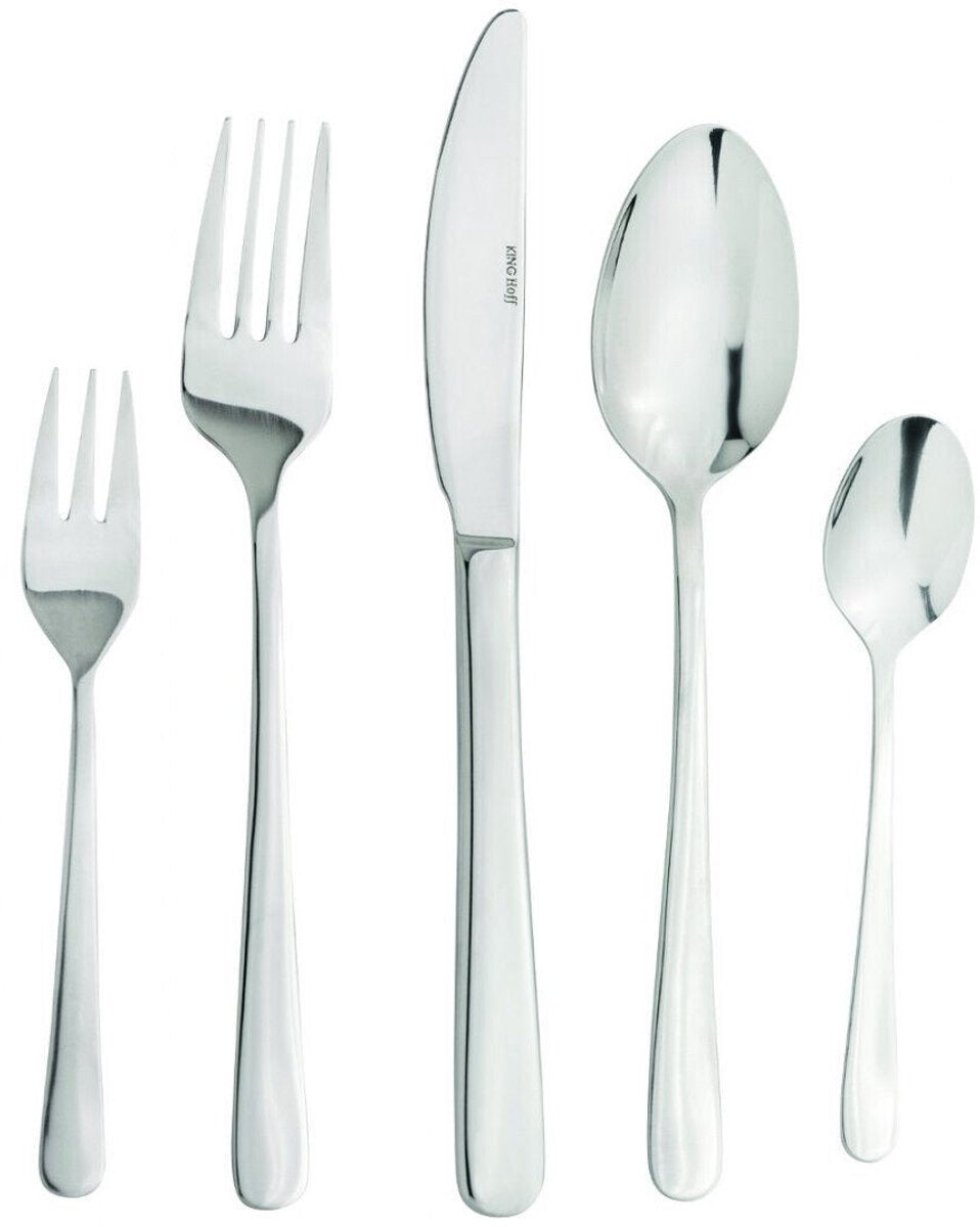 KINGHOFF 3519 - Coffret de couverts de luxe - 72 pièces - 12 personnes - Couverts modernes